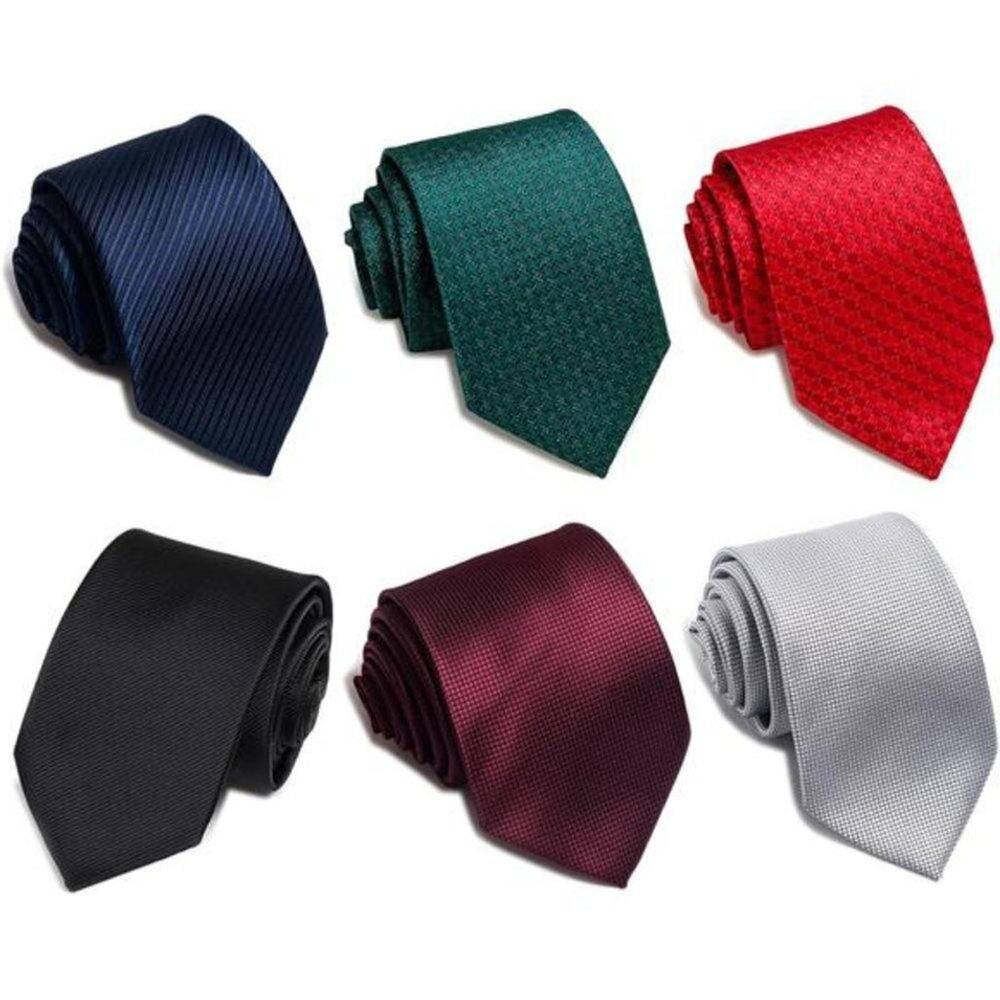 Men’s Woven Jacquard Necktie Set – 6-Pack Formal Ties Gift Set